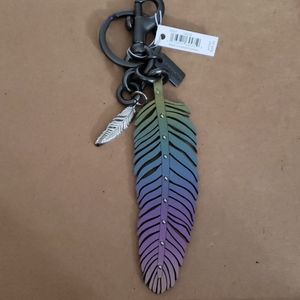 Coach Feather Bag Charm/ Key Ring